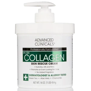 Advanced Clinicals crema al collagene lozione corpo e crema idratante viso 16 oz - Foto 1 di 5
