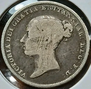 1839 Great Britain Silver Six Pence Good Detail - Bild 1 von 2