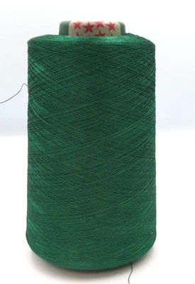 Fils Dominion Dark Green Waxed Embroidery Yarn 100% Cotton 29.5 Tex 496grs - Image 1 of 4