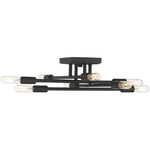 Savoy House Lighting 6-7003-8-89 Lyrique Semi-Flush Mount Matte Black - Picture 1 of 6