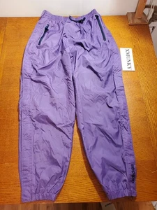 Vintage Adidas Hose Herren L Windbreaker Jogginghose Track gefüttert Ankle Zip Y2K Nylon Purp - Bild 1 von 24