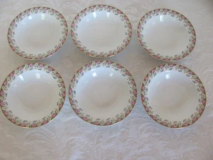 Noritake Beverly 5126-Multicolored Floral Gold Trim-Fruit/Dessert Bowls-Set of 6 - Picture 1 of 12