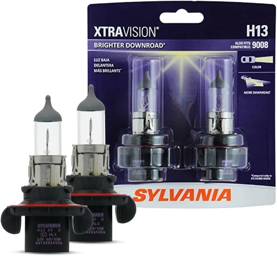 车头灯灯泡-SYLVANIA XtraVision Blister Pack TWIN CARQUEST H13XVBP2 — 第 1/4 张图片