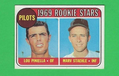 1969 Topps Rookie Stars (Lou Piniella) Seattle Pilots #394 ¡Excelente+! Foto 1 de 2