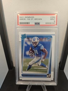 Amon-Ra St. Brown Panini Donruss Detroit Lions NFL PSA 9 Mint #284 Rated Rookie - Bild 1 von 2
