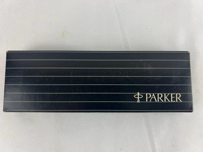 Dos bolígrafos Parker vintage blancos con caja PUBLICIDAD Janvesville, WI Foto 1 de 4