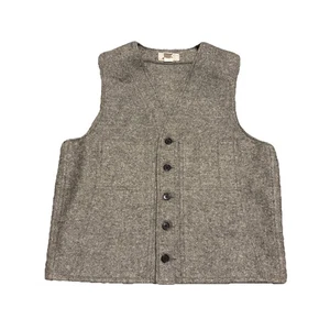 1990s Vintage Filson Mackinaw Virgin Wool Vest Men’s 44 Style 20 Gray USA Made - Picture 1 of 7