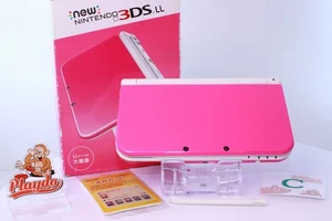 New Nintendo 3DS LL XL Pink White [Rank : C] W/BOX - Picture 1 of 14
