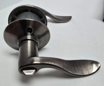 Schlage Accent Lever Keyed Entry Antique Pewter F51 ACC 620 Right Hand - Image 1 of 4