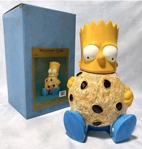 🚨🔥Vintage 1994 Bart Simpson Eating The Ceramic Cookie Jar Treasure Craft W/Box - Picture 1 of 8