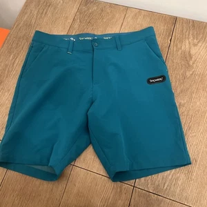 Pantalones Cortos de Golf Stromberg Para Hombre 38 Verde Azulado Elastizado Rendimiento Poliéster Ligeros - Imagen 1 de 10