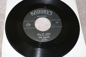 PHIL PHILLIPS-"SEA OF LOVE" ULTRA RARE 45, KHOURY'S RECORDS 711, 1959, VG++ - Picture 1 of 2