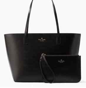 Kate Spade Harmony Smooth Black Leather Tote ONLY Purse Bag Bennet WKRU4766