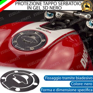 ADESIVO 3D NERO PROTEZIONE TAPPO SERBATOIO PER MV AGUSTA F4 1000 2004-2006 - Foto 1 di 6
