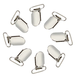 10pcs Metal Suspender Clips Dummy Braces with Plastic Teeth Sewing Crafts - Picture 1 of 6