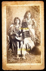 COLORADO COYETERA APACHE Females #2064 Clinton cabinet card photograph 1890 - Picture 1 of 3