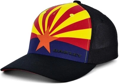 Oakley Indy Passport Trucker Stretch Hat Flexfit Cap Black/Arizona Large/XLarge - Image 1 of 4