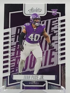 2023 PANINI ABSOLUTE IVAN PAGE JR BASE ROOKIE FOOTBALL CARD VIKINGS NFL donruss - Picture 1 of 2