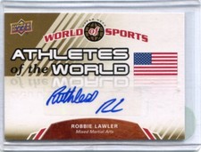 2010 Upper Deck World of Sports - ROBBIE LAWLER - Autograph - MMA UFC