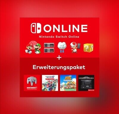 Nintendo Switch Online + Erweiterungspaket 1 Platz Für 12 Monate / 1 Jahr • 16.71€