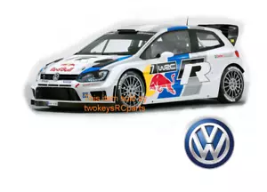 Clear Body Shell VW Polo WRC with decals for 1:10 RC MINI Tamiya M05 etc 210mm - Picture 1 of 9