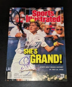 STEFFI GRAF signed autographed 1988 SPORTS ILLUSTRATED MAGAZINE BECKETT BAS RARE - Picture 1 of 5
