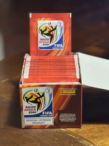 (1) Sealed Pack (5 Stickers) 2010 South Africa Panini World Cup Cristiano Messi - Picture 1 of 2