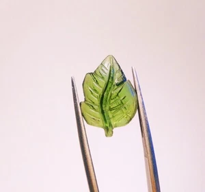 4,96cts Excellent Carved Cut Natural Vietnam Green Tourmaline . Beautiful !!! - Imagen 1 de 1