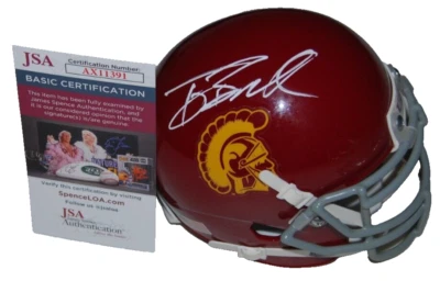 TONY BOSELLI signed (USC TROJANS) College mini football helmet JSA AX11391 - Image 1 of 2