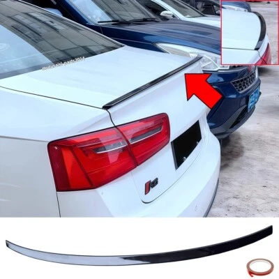 FITS 2012-2018 AUDI A6 S6 C7 C7.5 SEDAN GLOSSY BLACK S6 STYLE TRUNK LID SPOILER - Image 1 of 4