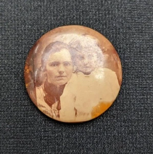 Antiguo alfiler de luto madre e hija - Imagen 1 de 4