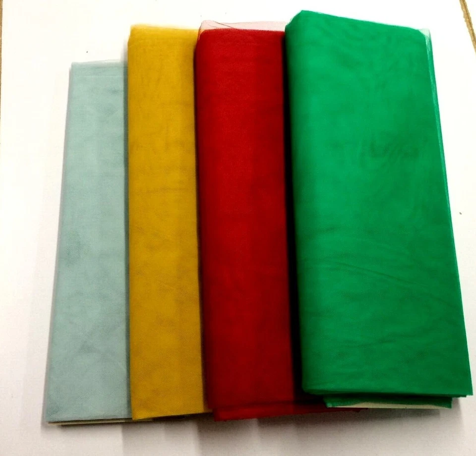 TELA TUTÚ DE TUL DE RED DE NAILON: $3,50 P/M: ELECCIÓN DE 4 COLORES Foto 1 de 1