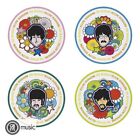The Beatles Set of 4 Plates Yellow Sub Flowers - Set Di 4 Piatti - GB Eye