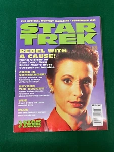 STAR TREK SEP 1995 NANA VISITOR HEROINE AVERY BROOKS COMMANDER RENE AUBERJONOIS - Bild 1 von 3
