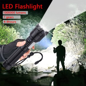 1000000LM Super-Bright Tactical LED Flashlight Rechargeable Powerful Torch