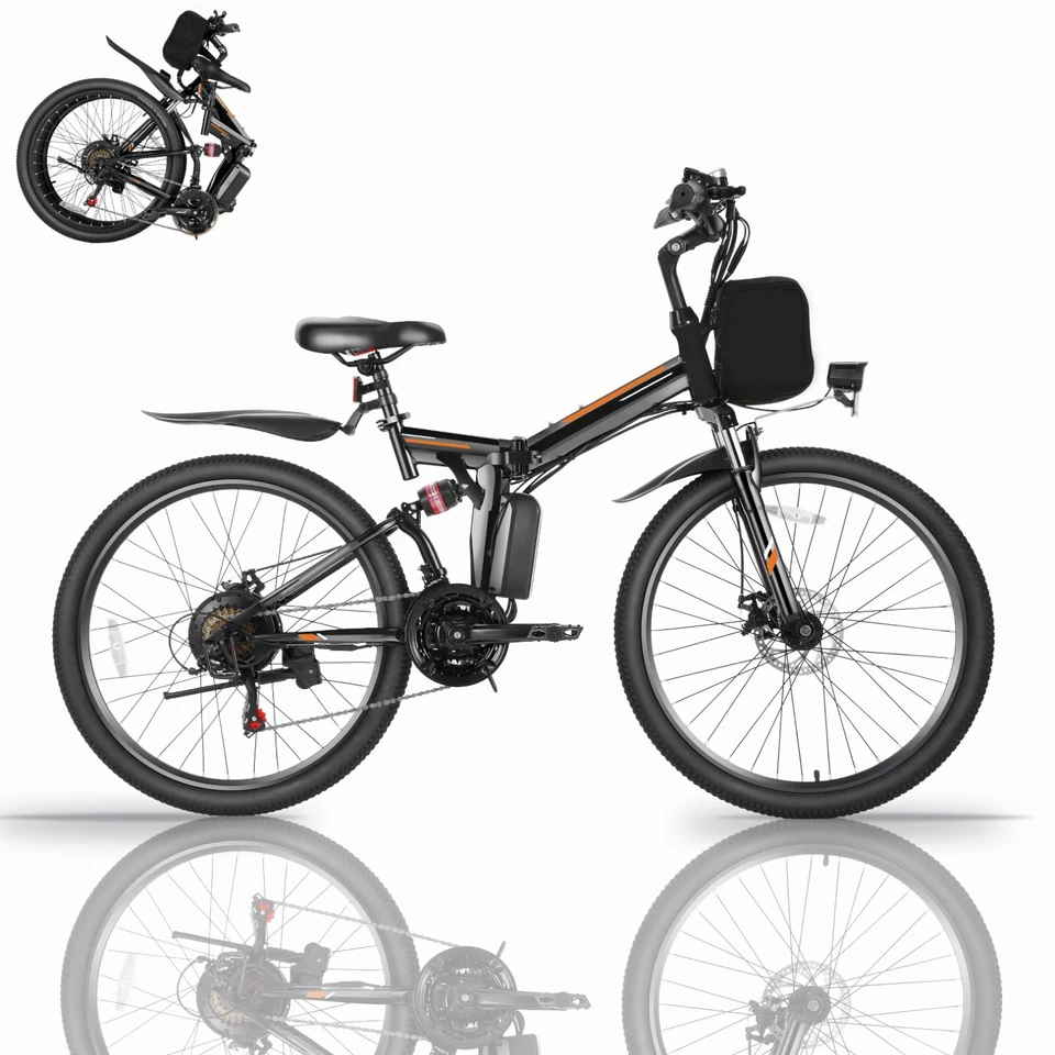 Bicicleta eléctrica plegable de 500W 48V 26 '' Bicicleta de montaña para hombres y mujeres Cruiser eBike Foto 1 de 4
