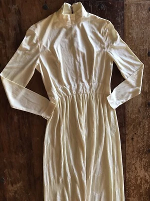 Maxi Vestido De Colección Años 60 70 Largo Mod Leslie Fay Neiman Marcus Era Espacial Avant-garde Foto 1 de 4