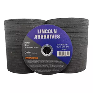 Confezione da 200 dischi da taglio ruote da 6"" x 1/16"" x 7/8"" acciaio inox e metallo - Foto 1 di 5