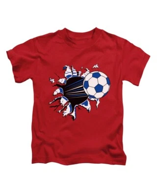 Zooming Football Kids T-Shirt Footy Childrens Top New - Image 1 of 3