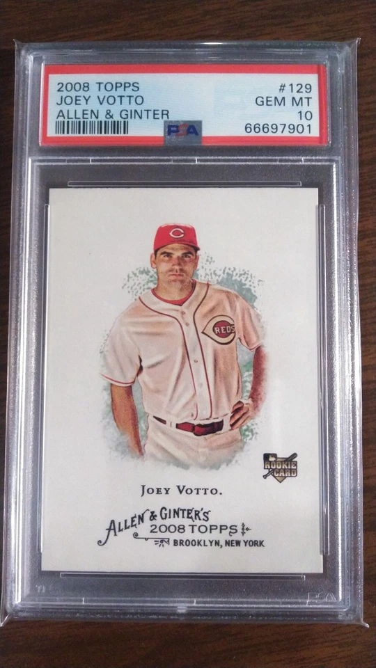 2008 Topps Allen & Ginter #129 Joey Votto Reds RC-Rookie graded PSA 10 Gem Mint - Image 1 of 1