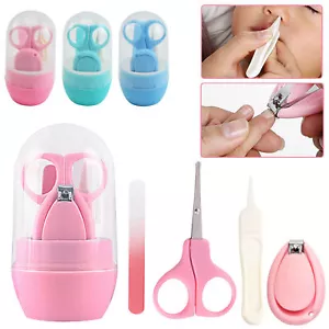 4Pcs Set For Baby Nail Trimmer Clipper Healthcare Kit Portable Newborn Kids Baby - Picture 1 of 14