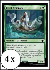 MTG - 4 x Elvish Visionary - Herr der Ringe Commander - Playset 4x x4 - Bild 1 von 2