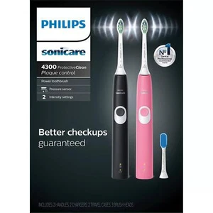 Philips Sonicare ProtectiveClean 4300 Rechargeable Toothbrush (2 pk.) - Picture 1 of 6
