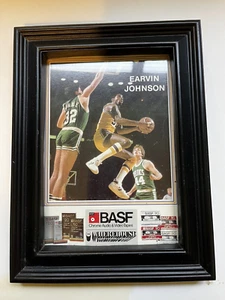 VINTAGE EARVIN "MAGIC JOHNSON 5X7 BASF CARD - Picture 1 of 2