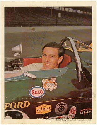 Jim Clark Signed Autographed Vintage 8x11 Racing Photo Beckett COA Dec. 1968 - Image 1 of 4