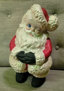 Vintage 14" zwinkernder Weihnachtsmann Figur Keramik handbemalt Atlantic Form Weihnachten - Bild 1 von 17
