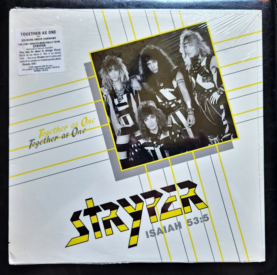 STRYPER,TOGETRHER AS ONE-1985 ORIGINAL US PRESSING-12" SINGLE NEW SEALED VINYL - Image 1 of 4