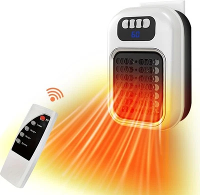 Wall Mounted Electric Heater 370W LED Display Thermostat with Remote Control - Image 1 of 4