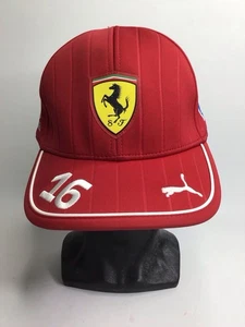 Scuderia Ferrari F1 Charles Leclerc Team Driver Deep Red Adjustable Hat NWOT - Picture 1 of 8