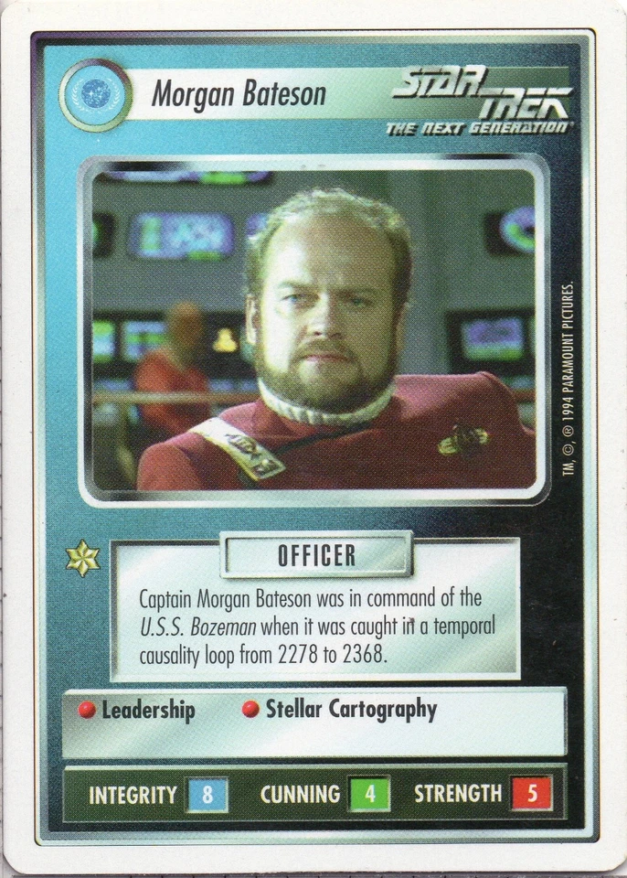Star Trek CCG Morgan Bateson Near-Mint/NM Rare – Premier Alpha 1994 - Image 1 of 1